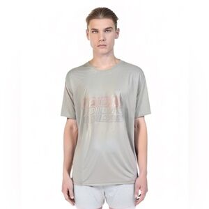 Adidas Mens Go-To-Performance Short Sleeve T-Shirt Medium Gray Cotton Blend